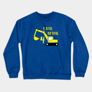 Digger 4 Birthday Crewneck Sweatshirt